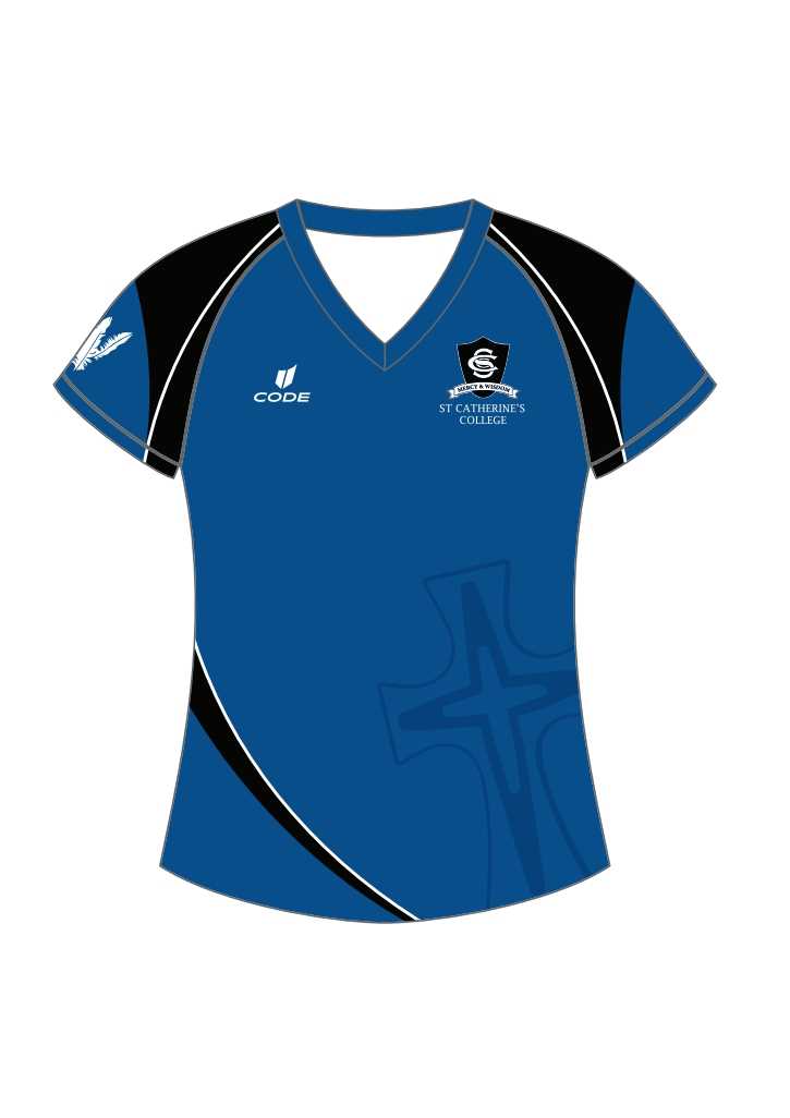 St Catherine's College Sub PE Tee Royal/Black